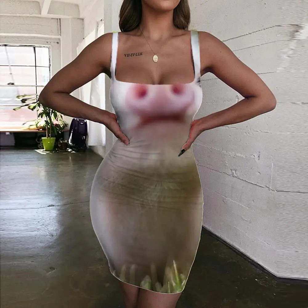 

Giyu Brand Lovely Dresses Women Pig Ladies Dresses Animal Vestido Sexy Womens Clothing Summer Short Korean Style High Quality