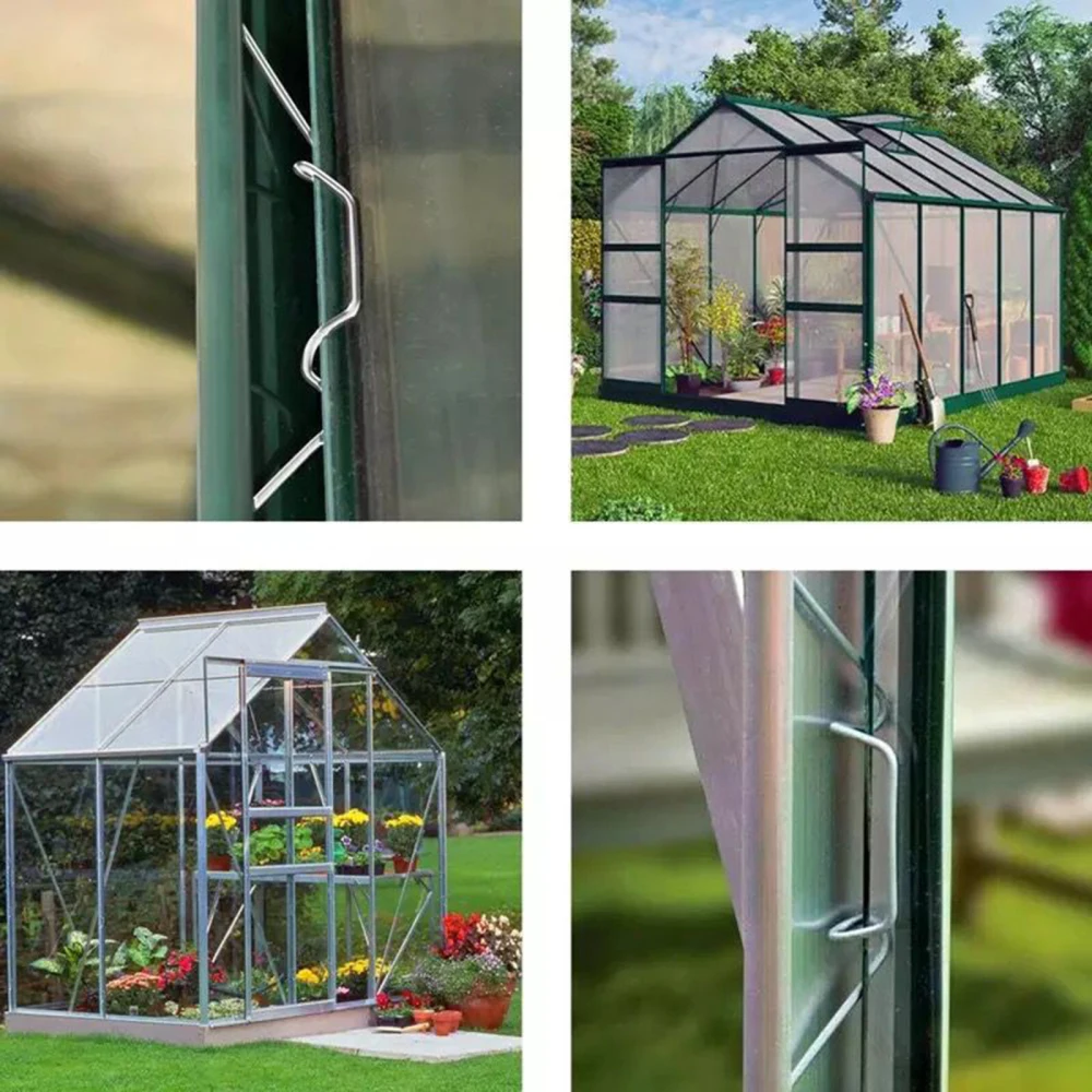 

Stainless Steel Greenhouse Glass Pane Fixing Clips Wire Holder Easy To Install Z Type Z Shape Buckles Gardening Tools