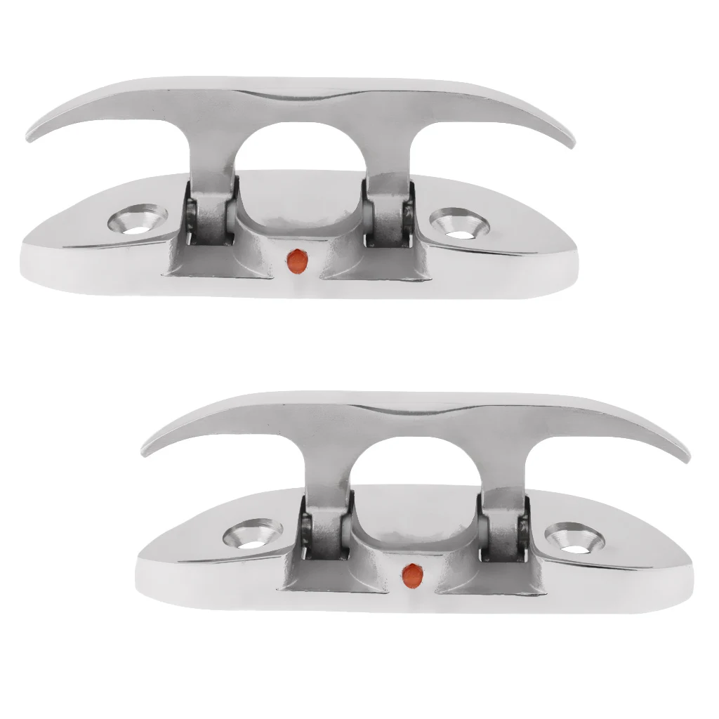 2 Piece FOLDING CLEAT Boat Marine Hardware Stainless Steel Cleat 4-1/2&quot | Автомобили и мотоциклы