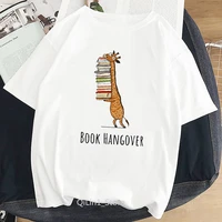 funny coffee books and animal print funny t shirts women summer female t shirt kawaii top tee book lover gift friends tshirt