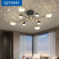 qiyimei new led chandeliers for bedroom living room star light effect kitchen home indoor lighting lamps lampara dropshipping de