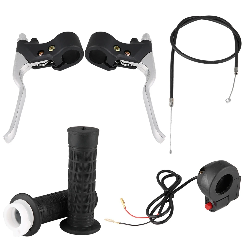 

Handle Grips Kill on/off Switch Throttle Brake Levers Kit for Pocket Bike Mini Motorcycle