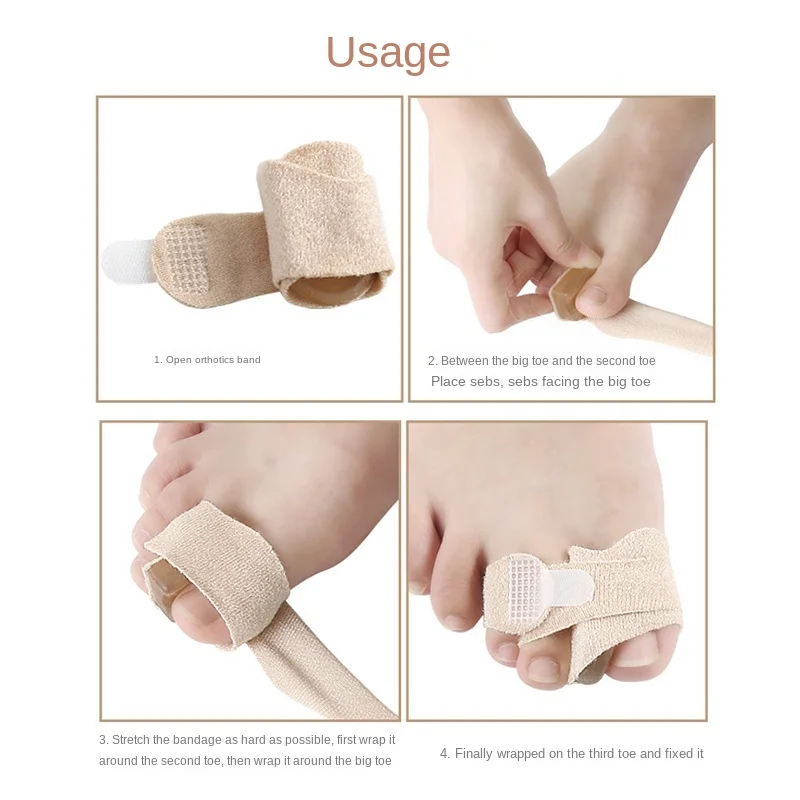 

1 Pair Silicone Foot Finger Toe Separator Adjuster Hallux Valgus Pedicure Corrector Feet Care Bunion Bone Thumb Valgus Protector