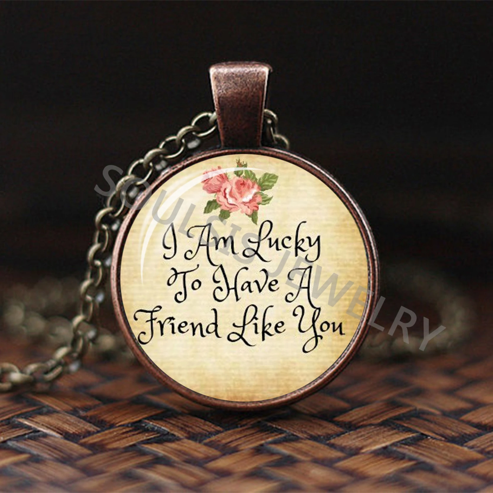 Always and Forever My Firend ожерелье с цитатой друг тема стеклянный купол кулон ювелирные