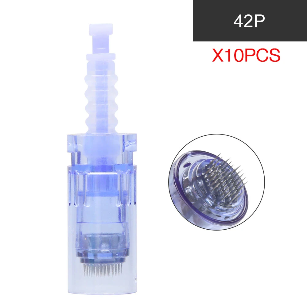 10PCS 42Pin Dr. pen A6 аккумуляторные беспроводные Антивозрастные инструменты для ухода за кожей лица - Цвет: 10PCS 42Pin