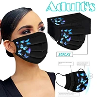 50pc fashion butterfly masks disposable protection safe 3ply layers breathable adjustable pm2 5 masks masques industria bandage