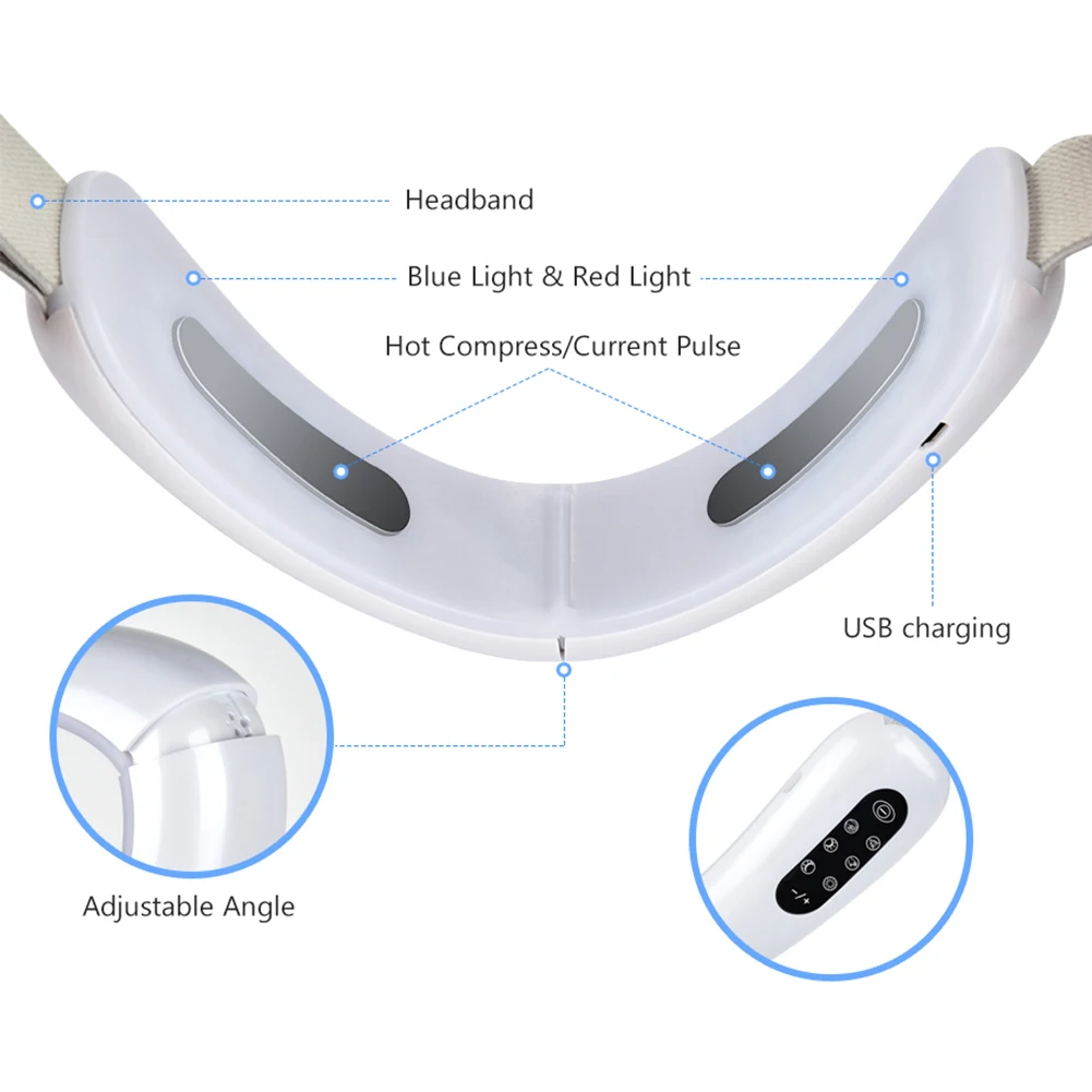 

Facial Lifting Device V Face Care Chin V-Line Up Lift Belt Machine Red Blue LED Photon Therapy Face Slimming Vibration Massager