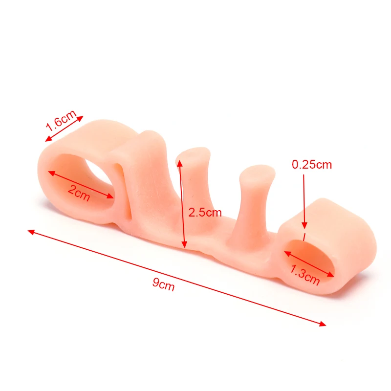 

1Pair Silicone Gel Hammer Toe Separator Correction Straightener Orthopedic Rings Shoes Cushion Foot Pads Feet Care