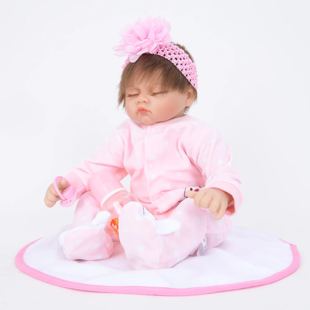 50cm Cloth Body Reborn Baby Doll Newborn Lifelike Realistic Cute Babies Princess Birthday Holiday Gift | Игрушки и хобби