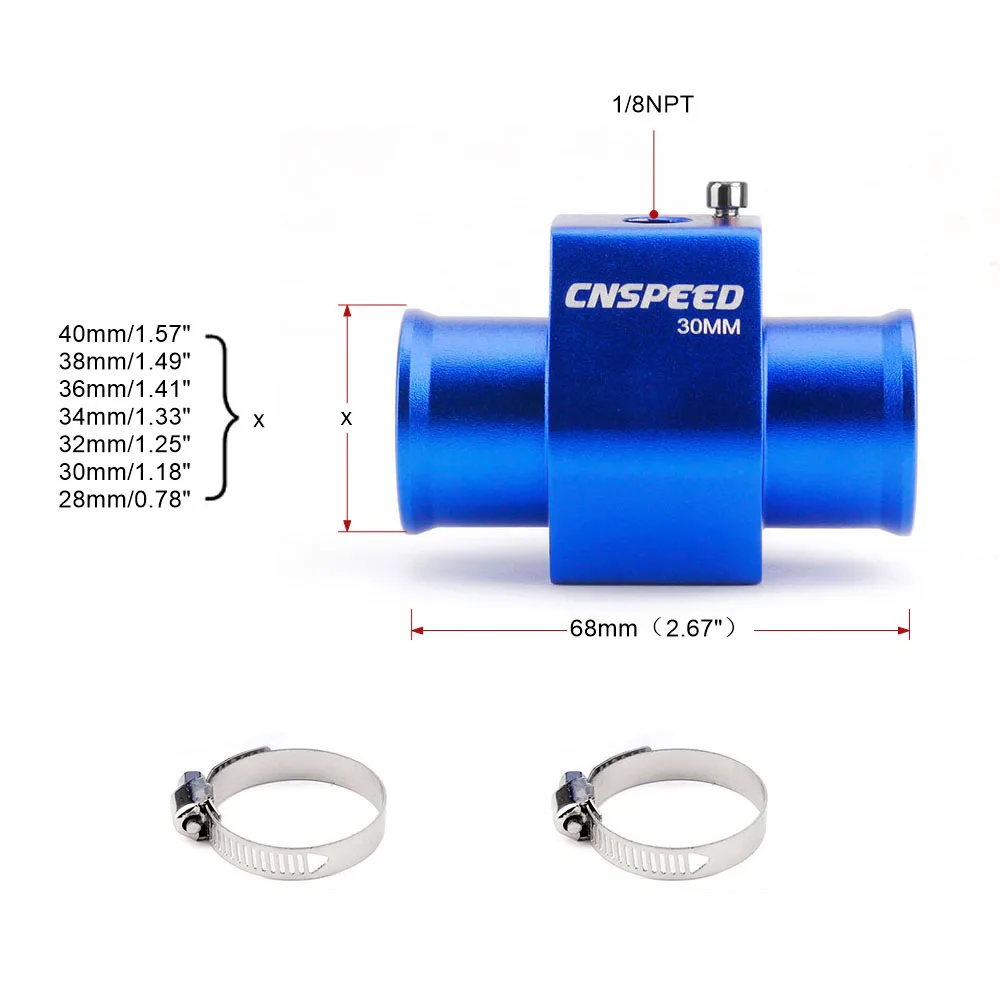 Датчик воды CNSPEED NPT 1/8 соединения труб манометр радиатор шланг адаптер 28 мм 30 32 34 36