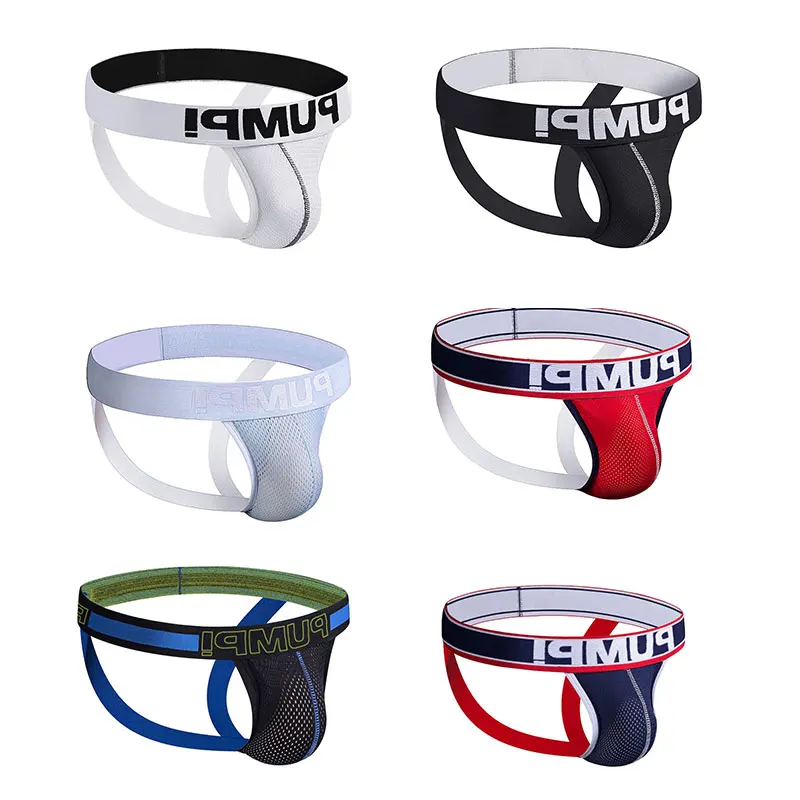 

qmuq 6PCS Hot Sale Cotton Soft Gay Men Sexy Underwear Thong Men Jockstrap LOGO Sissy panties Mens Thongs And G strings Gift
