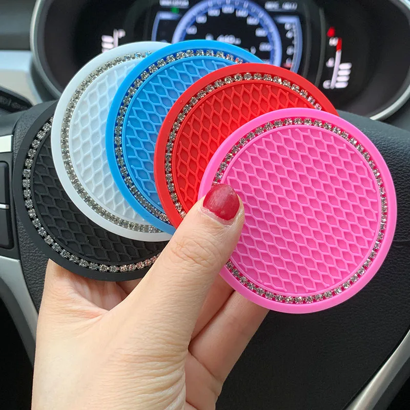 

1pcs Car Coaster Water Cup Bottle Holder Anti-slip Pad Mat Silica Gel For Interior Decoration Car Styling Accessories