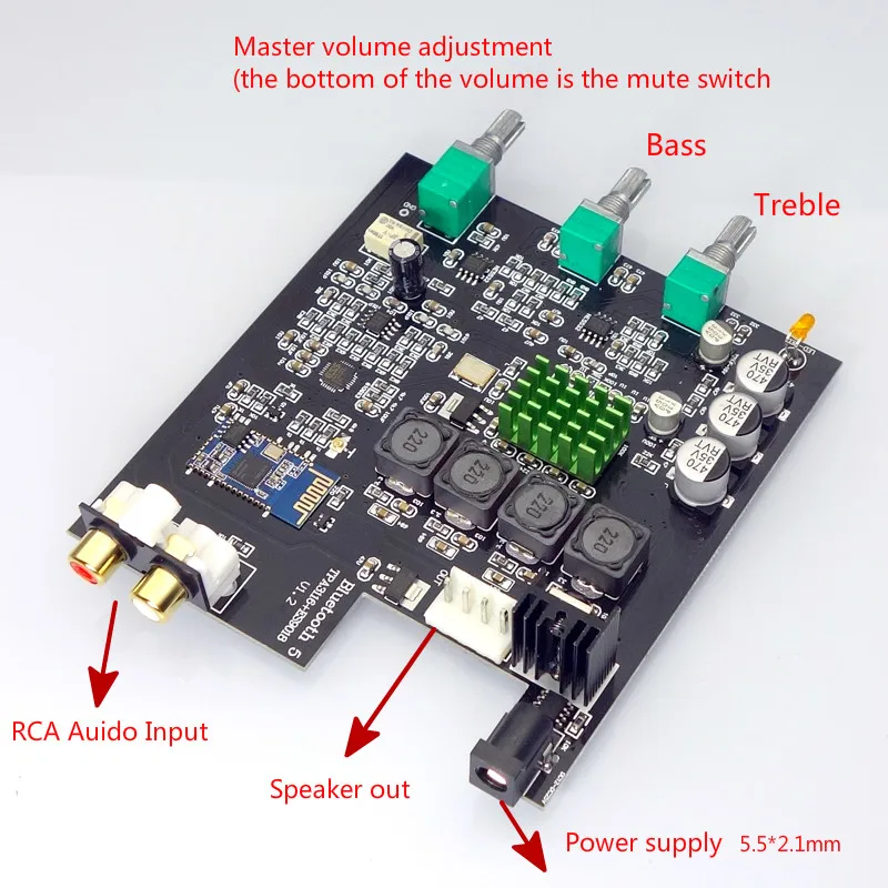 TPA3116 50 Вт * 2 Bluetooth 5 0 цифровой усилитель мощности плата усилителя с QCC3003