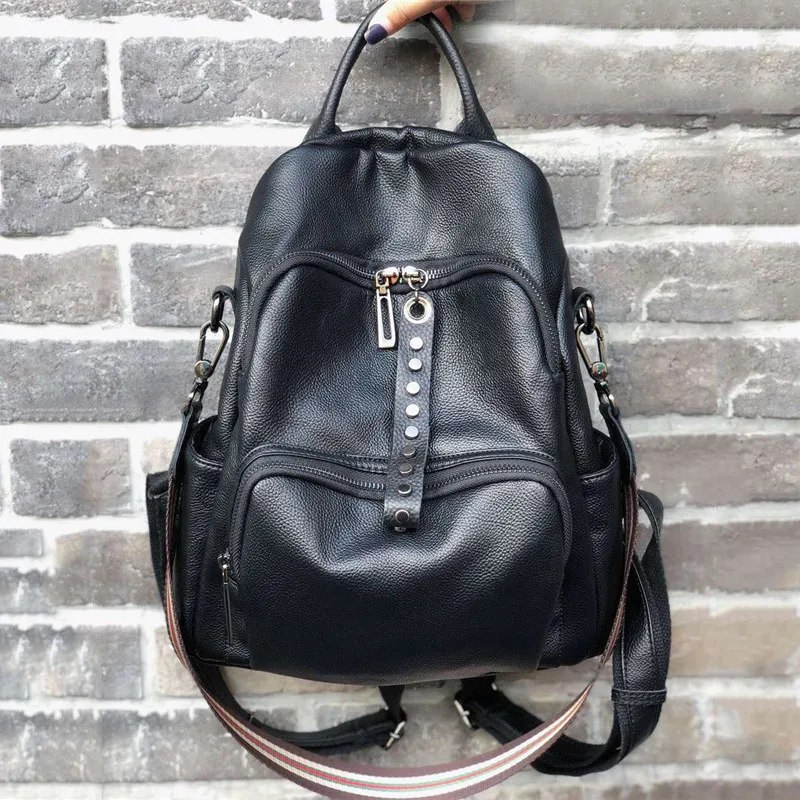Новое поступление 2020 кожаные рюкзаки для девочек-подростков Женская