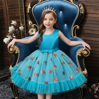 flower girls dress for wedding evening children princess party lace sequins gown kids dresses for girls formal clothes