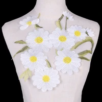 2pcs set sun flower daisy embroidery patches for clothing sew on clothes applique hole repair