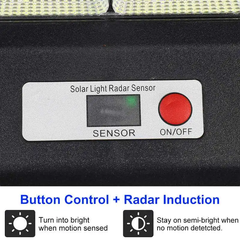 

IP65 1000W/1400W/1800W LED Solar Lamp Wall Street Light Super Bright Radar PIR Motion Sensor Security Lamp for Outdoor Garden