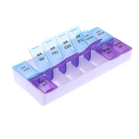 14 grids pill case 7 days weekly medicine tablet dispenser organizer pill box splitters pill storage organizer container