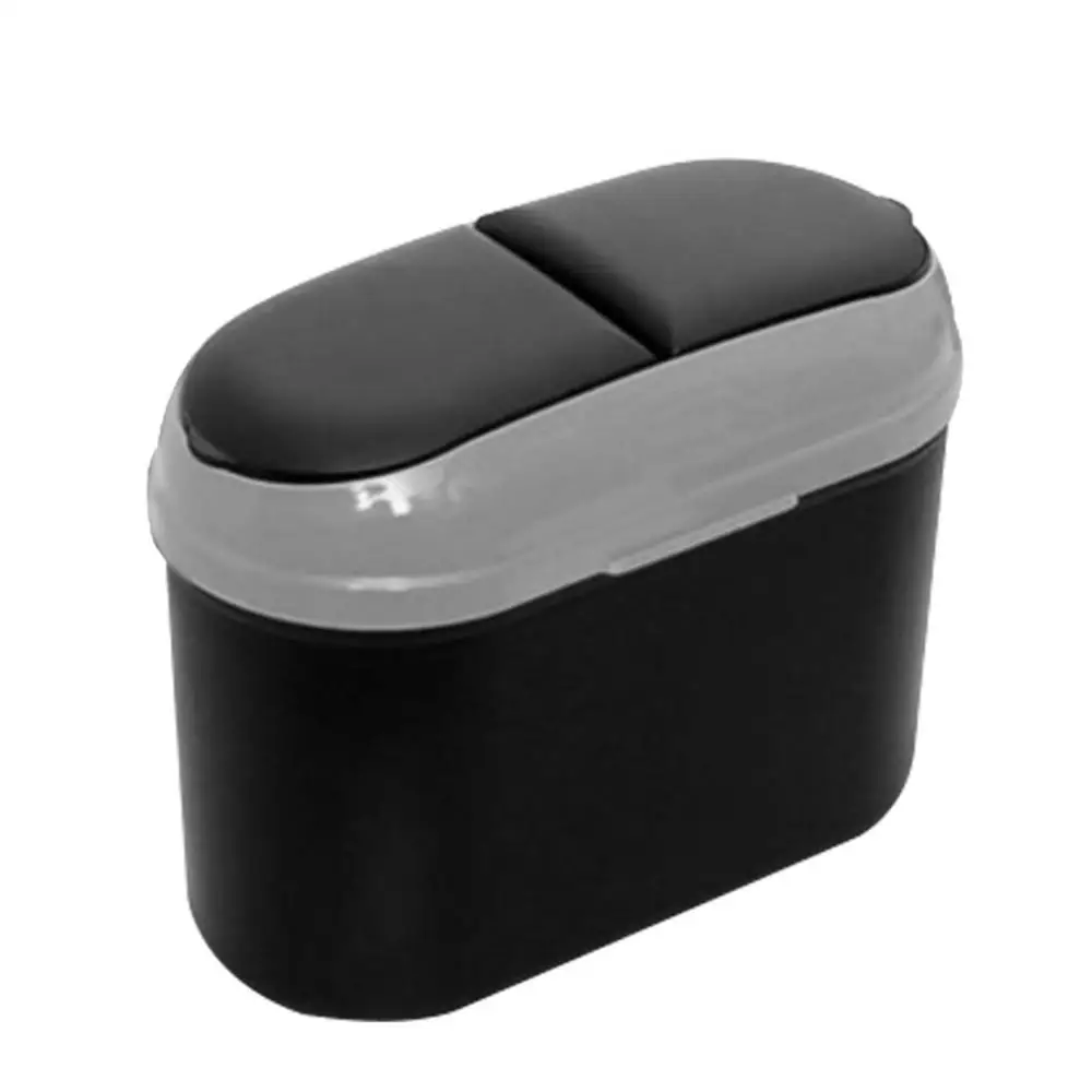 

40% Dropshipping!! Stylish Dual Side Lid Car Vehicle Plastic Trash Can Garbage Bin Storage Box