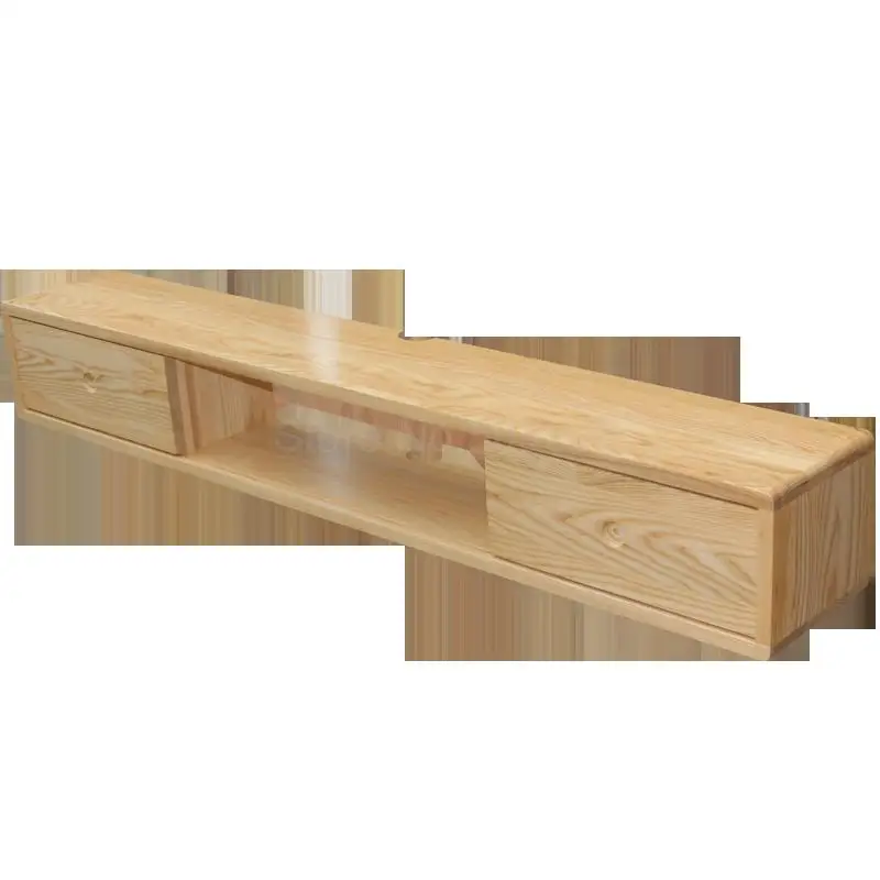 Настенный шкаф под телевизор из массива дерева Скандинавская простая подвесная