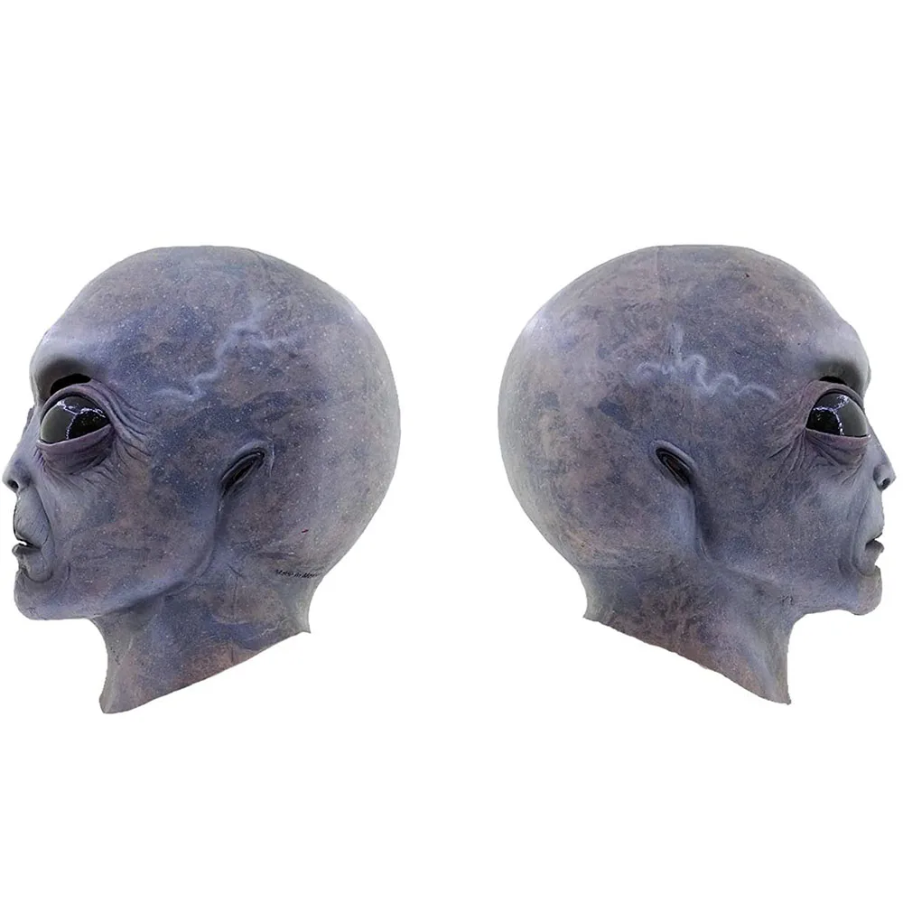 Area 51 Alien Helmet Mask Halloween Cosplay Horror Funny Latex Full Headdress Mascaras Costume Masquery | Дом и сад