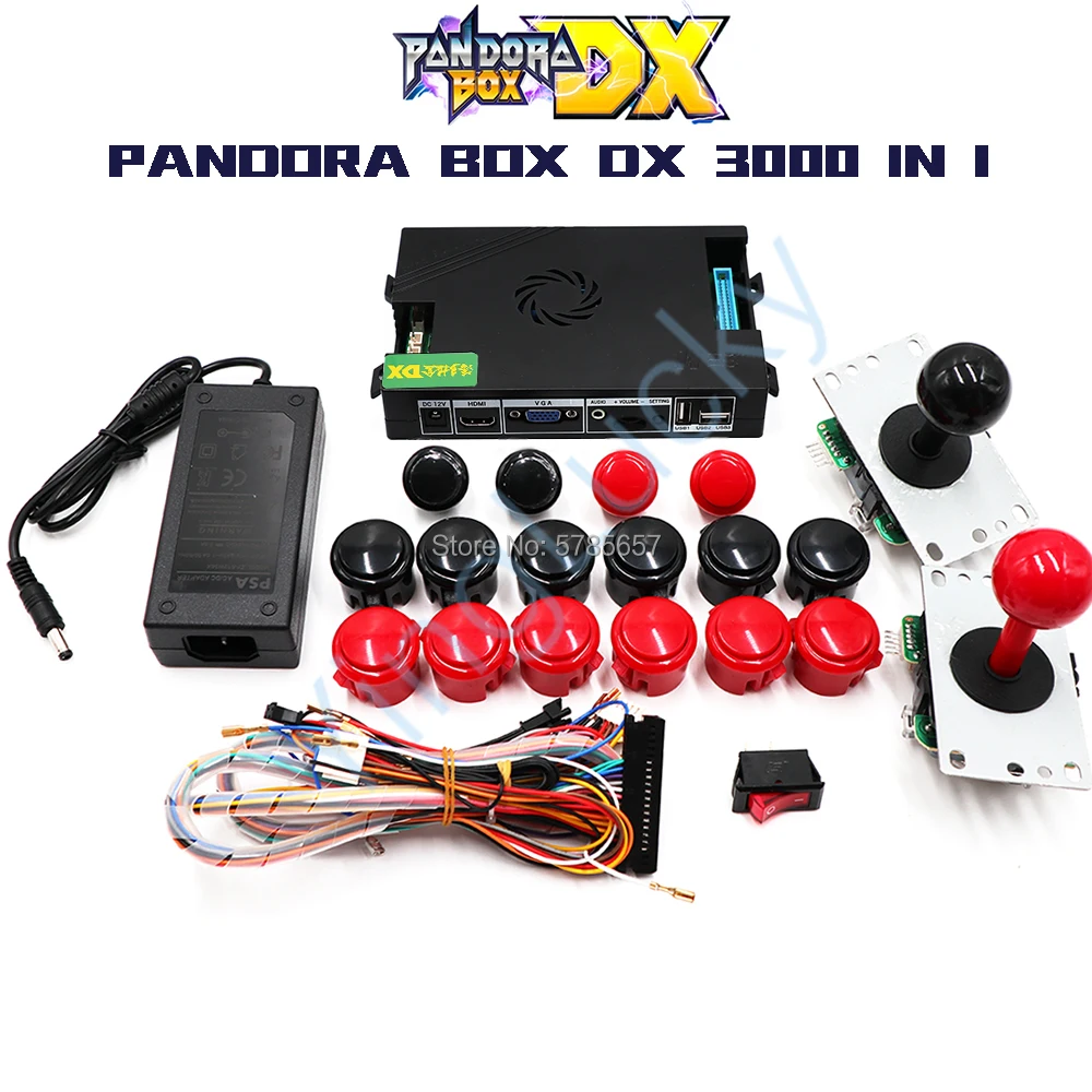 2 игрока DIY аркадный комплект Sanwa Джойстик Pandora box DX 3000 в 1 с выключателем