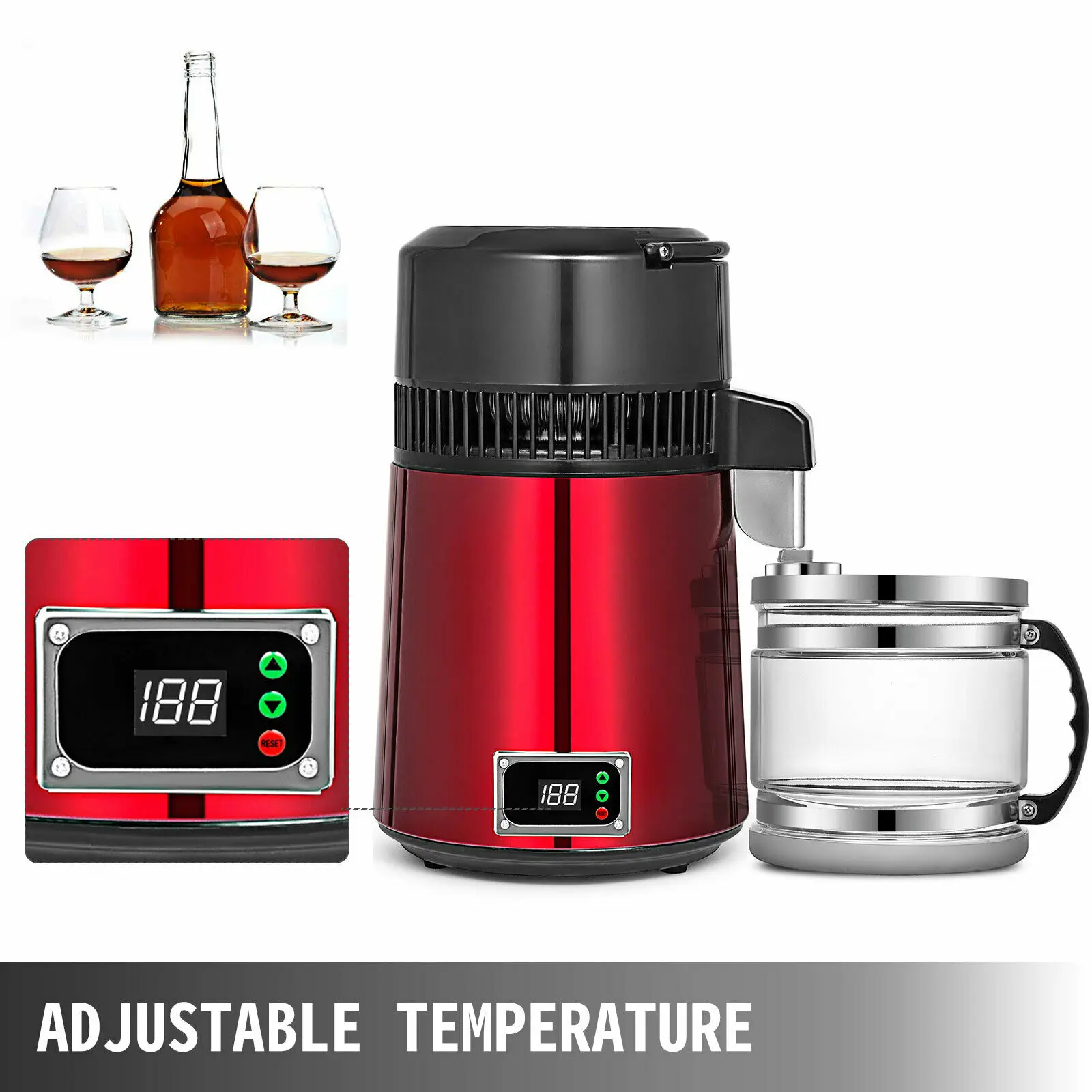 

4L Pure Water Distiller Filter Machine Purifier Filtration For Home Office Kitchen