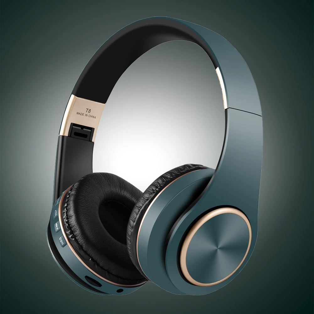 

Hi-Fi стереонаушники Bluetooth, Накладные наушники, Спортивная Музыкальная гарнитура, наушники для геймеров с микрофоном, складные наушники-вклад...