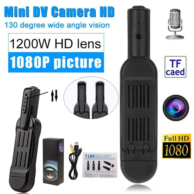 Мини камера T189 8 Мп Full HD DV 1080P 720P микро ручка цифровой видеорегистратор для видео