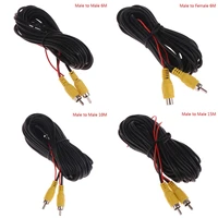 6 10 15 20 meters rca male female car reverse rear view parking camera video extension cable cord with trigger wire