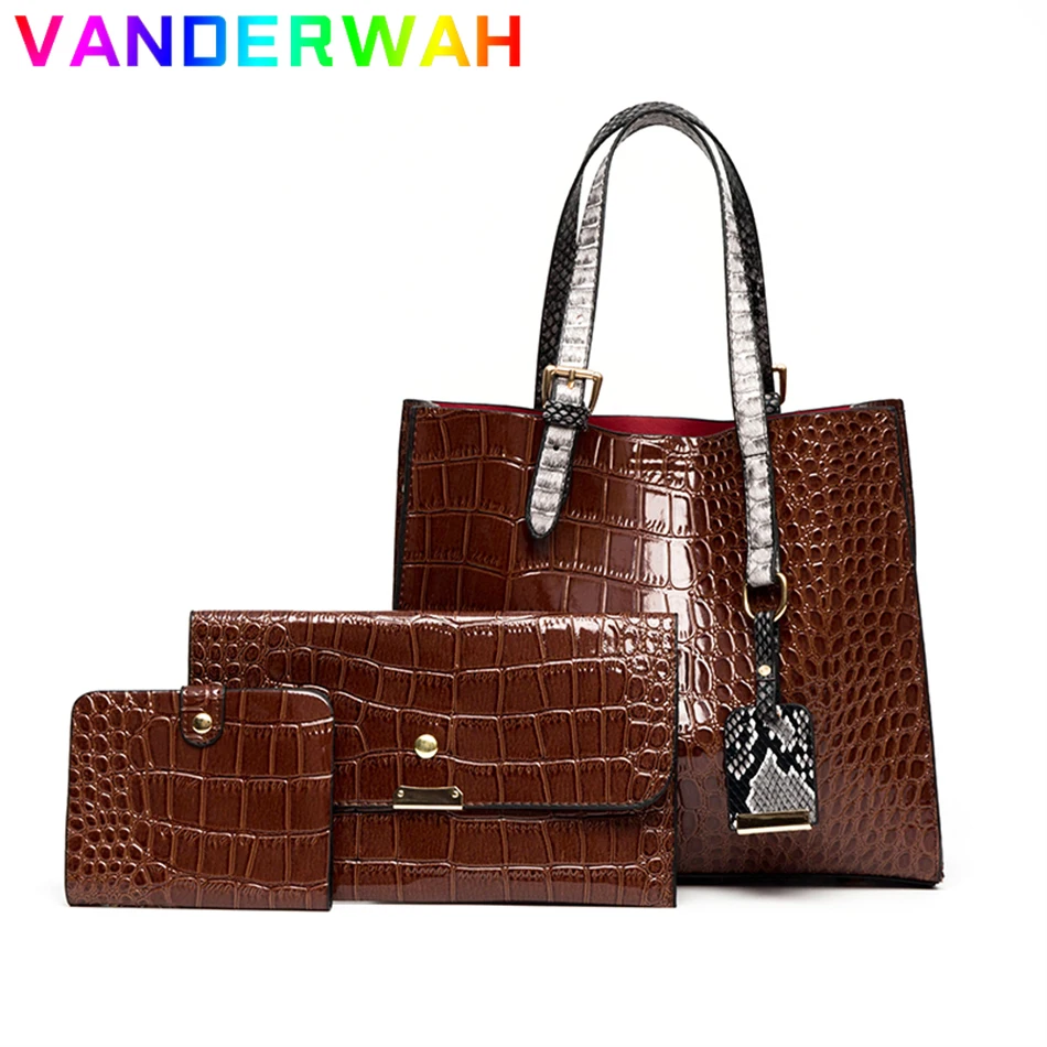 

3 шт./компл. женская сумка через плечо со змеиным принтом