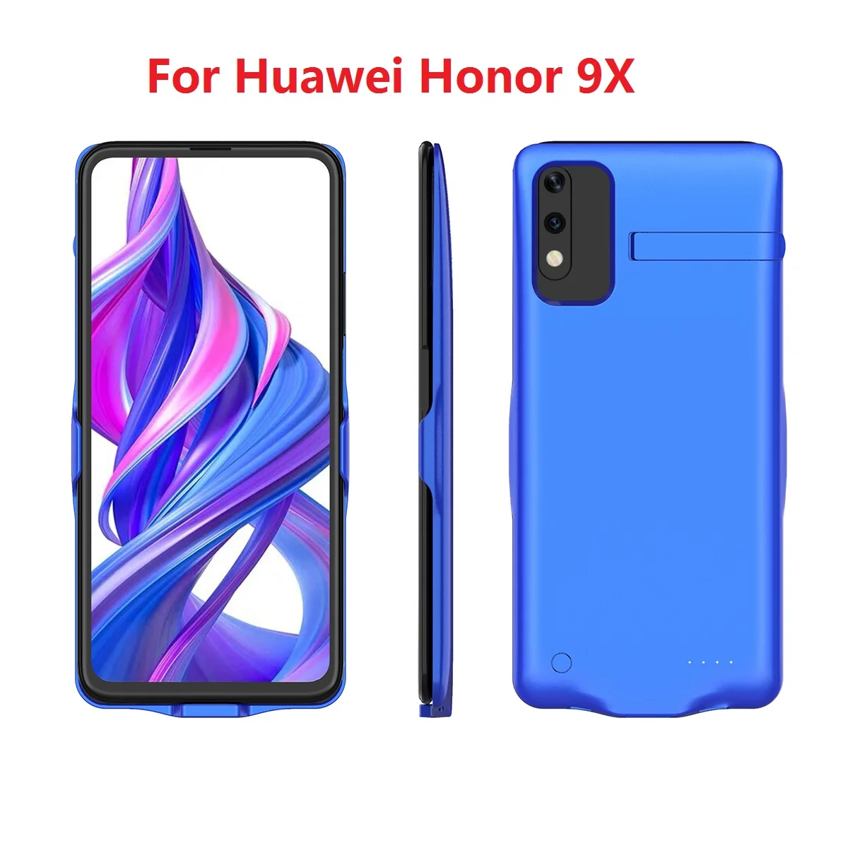 Honor 9X Blue Для huawei Honor 9X Honor 9X Pro Чехол для зарядного устройства 6500 мАч удлинение резервного копирования зарядки Powerbank чехол для Honor 9X Чехол подставка - Цвет: Honor 9X Blue