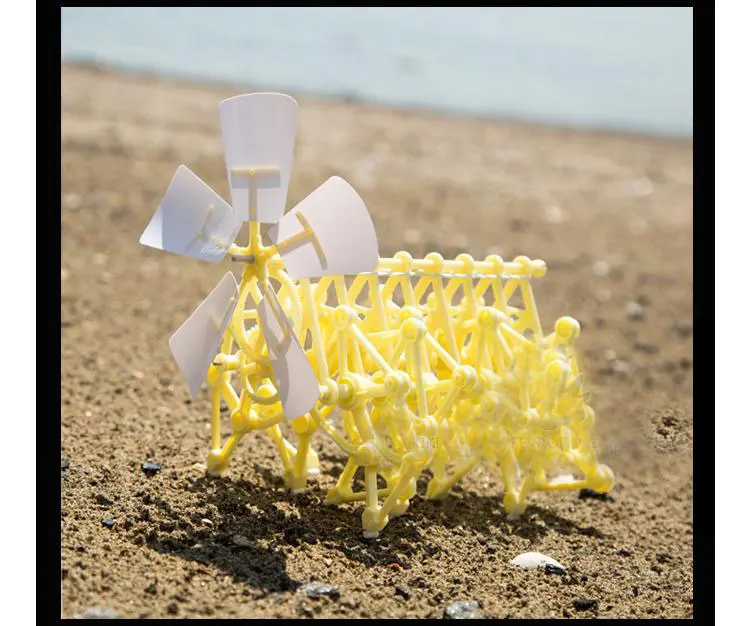 Новые творческие головоломки ходьба 3D DIY сборка strandbeest мощная модель ветросиловой комплекты ходунков робот игрушки Дети Мальчики Подарки