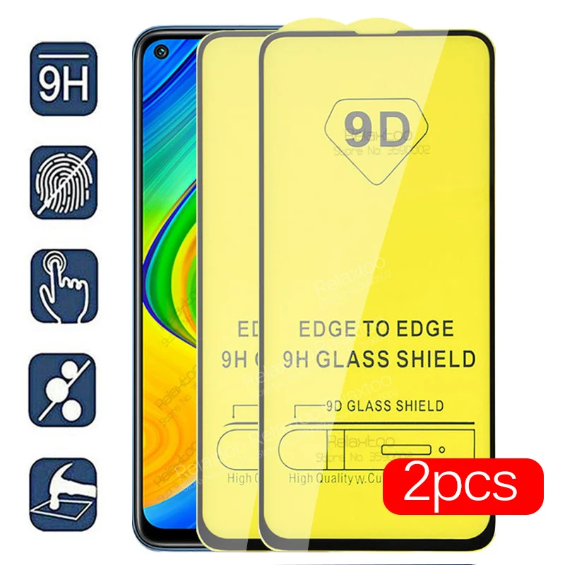 

2 шт. 9D полное клеевое покрытие закаленное стекло redmi note 9 Защитное стекло для экрана xiaomi redmi note 9 Защитная пленка для телефона