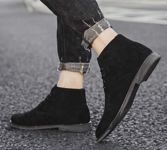 

Fashion Pointed Toe Leather Boots Cheap Men Winter Boots Winter Shoes For Men 2020 Male Boots Mens Ankle Boots