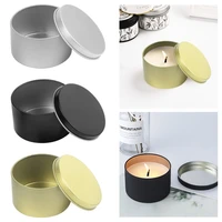 12pcs empty art craft storage box tins round meta pot candle making diy candle supplie for essential oil soy cosmetic container
