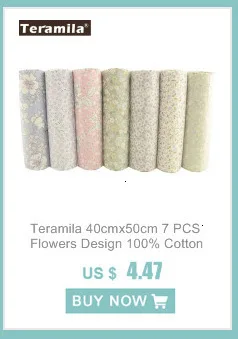 Teramila 40 см x 50 см 7 шт. цветочный дизайн хлопок саржевая Ткань DIY подушка для шитья лоскутное украшение для дома Tissu Tela