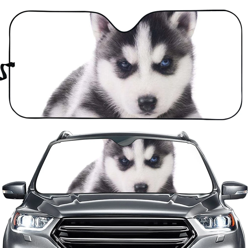 

PinUp Angel Animal Dog Doggie Puppy Pattern UV and Heat Car Sun Shade for Windshield Durable Vehicle Protector Foldable Hot