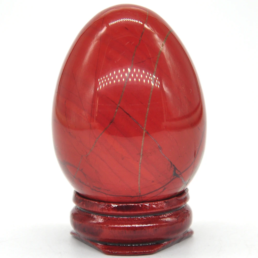 Камень в форме яйца красной яшмы 36x50 мм | Дом и сад