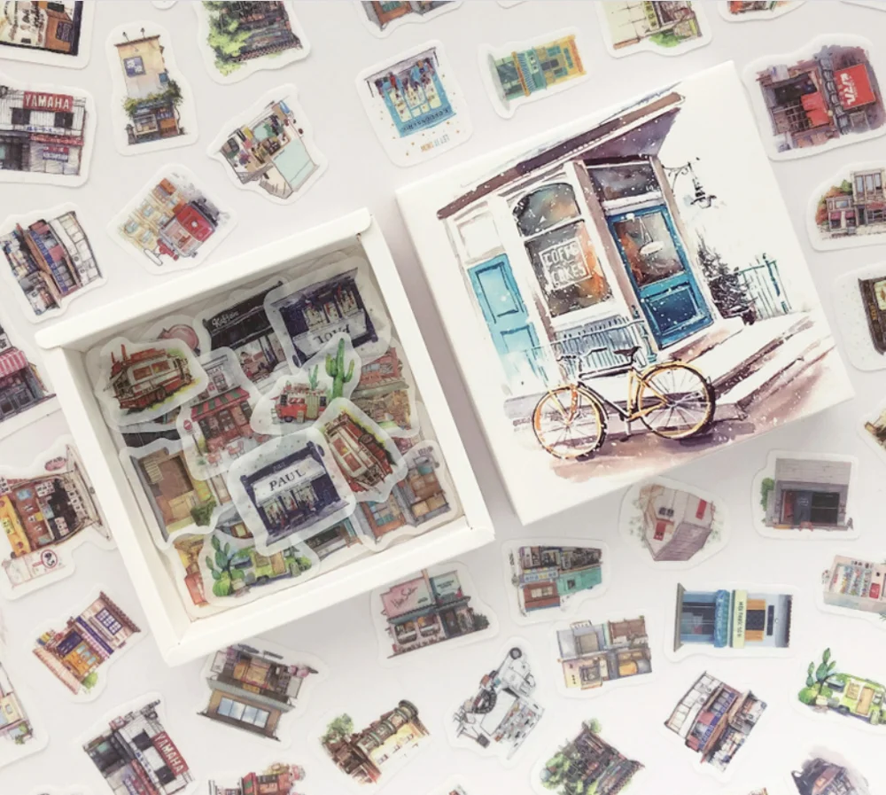 200 шт Ретро Винтаж растение цветок мультфильм васи бумажные наклейки kawaii