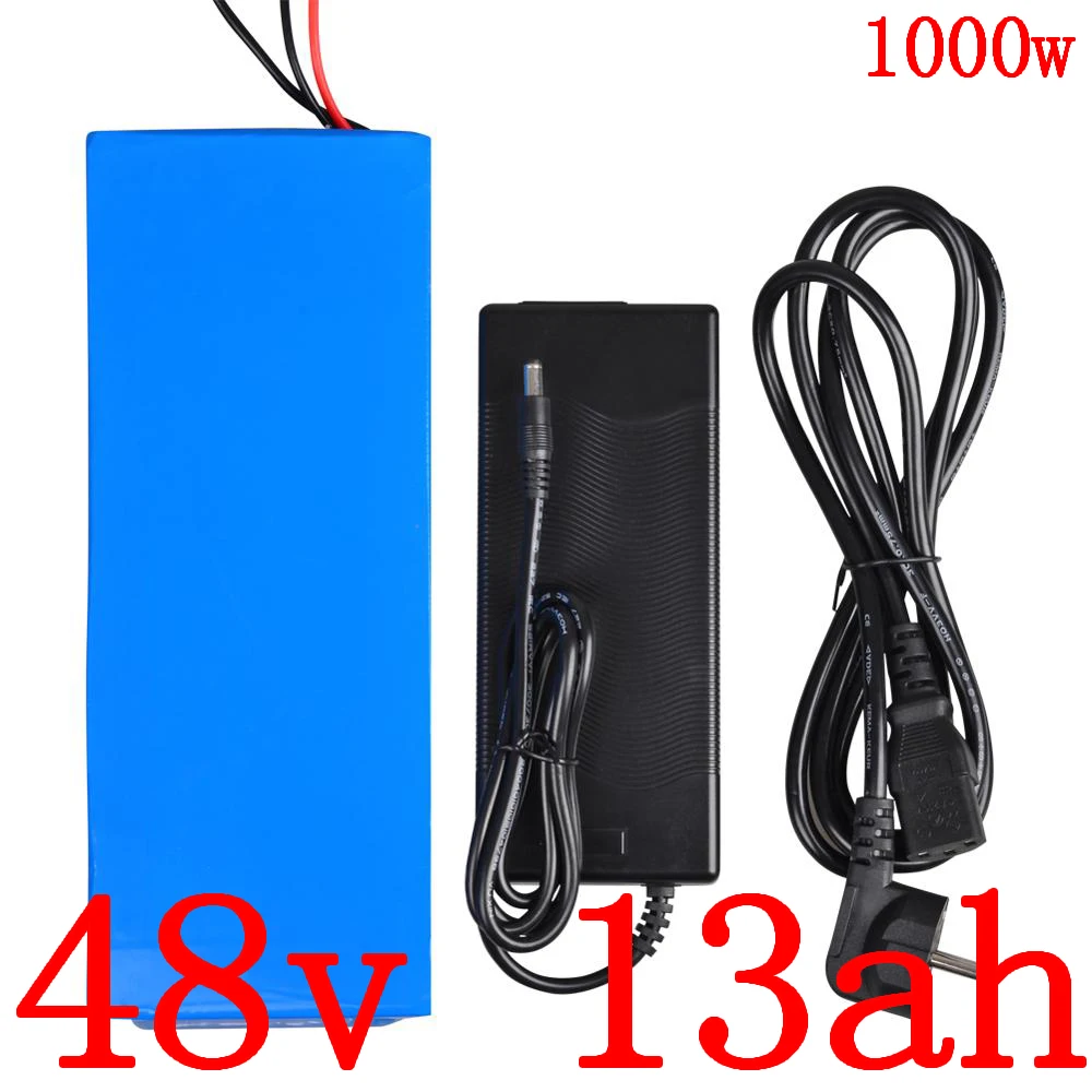 48V 1000W lithium battery 10ah 13ah 15ah ebike pack 13Ah electric bicycle with 30A BMS and 2A charger | Спорт и развлечения