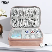bubm new digital cable storage bags electronics accessories organizer pouch mobile power bag usb charger earphone travel kit
