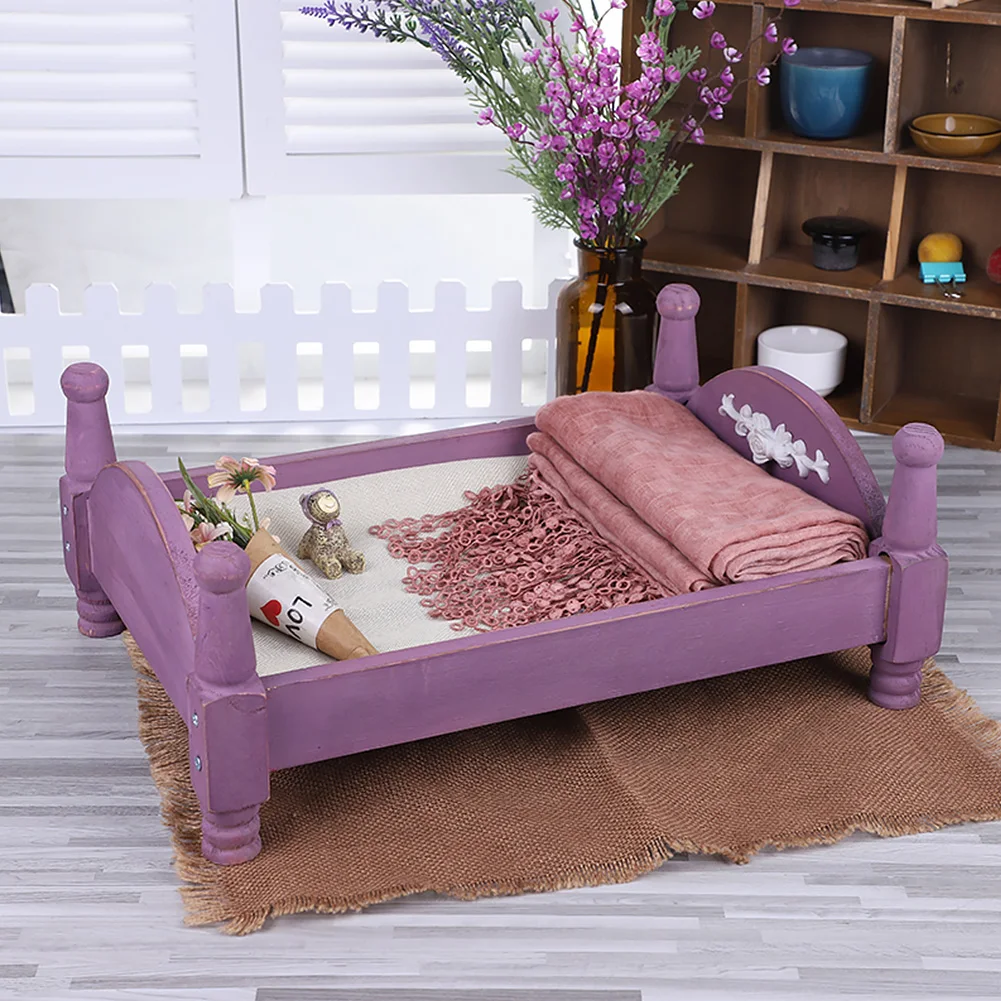 

Accessories Easy Install Detachable Photo Studio Posing Wooden Baby Bed Gift Photography Props Eco Friendly Crib For Newborn