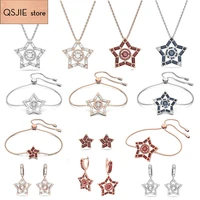 fashion jewelry sets swa high quality 2021 new charms boutique star series crystal bracelet earring necklace set for women