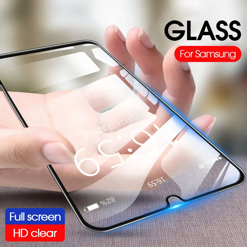 Округленными изогнутыми краями 9D полный тканевые Чехлы для samsung Galaxy A50 A40 A30 S10e A7 A750