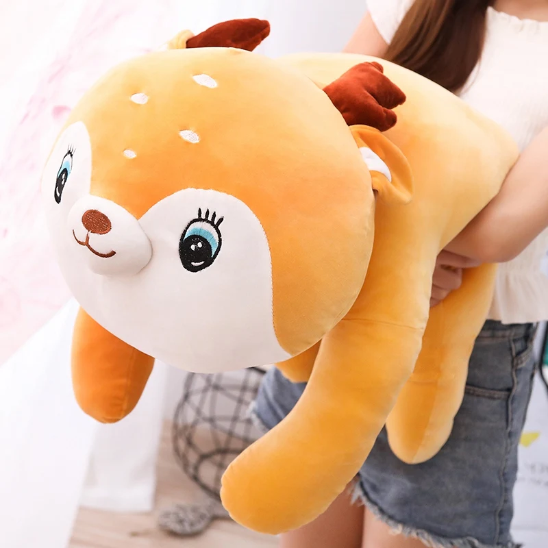 

Большой милый жираф 35-85 см, плюшевые игрушки, мягкие набивные Мультяшные животные, олень, куклы, украшение для дивана, детские подарки на ден...