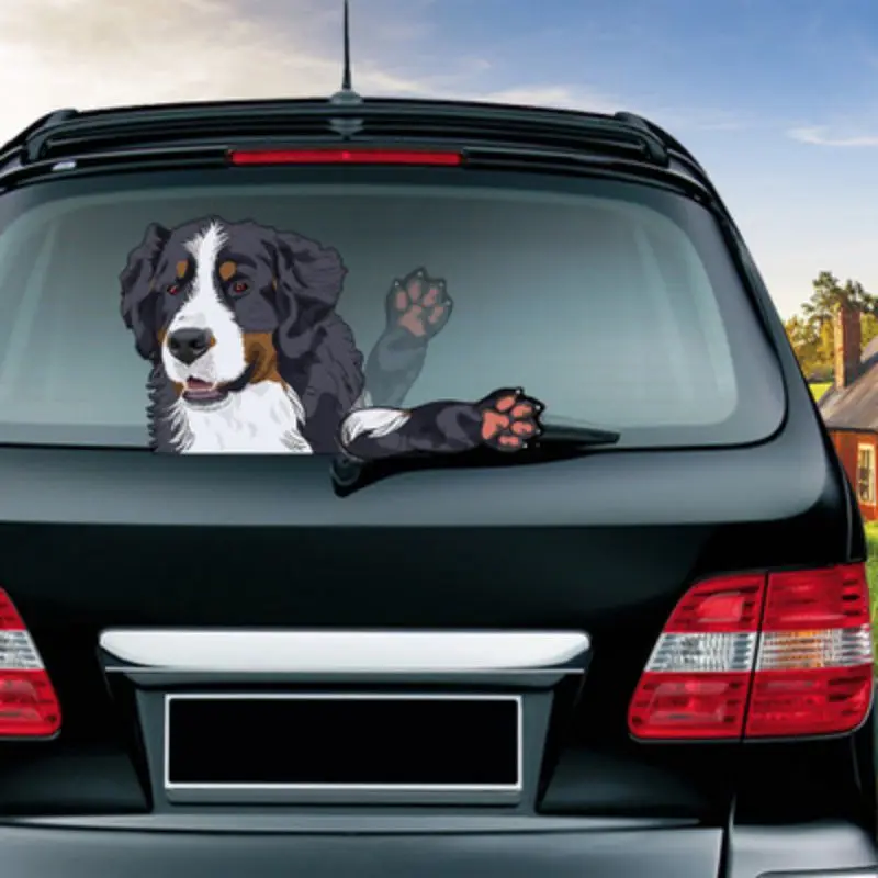 

Собака подвижный хвост лапы автомобильные наклейки 3D креативный мультфильм авто заднее лобовое стекло автомобиля Наклейка стеклоочистите...