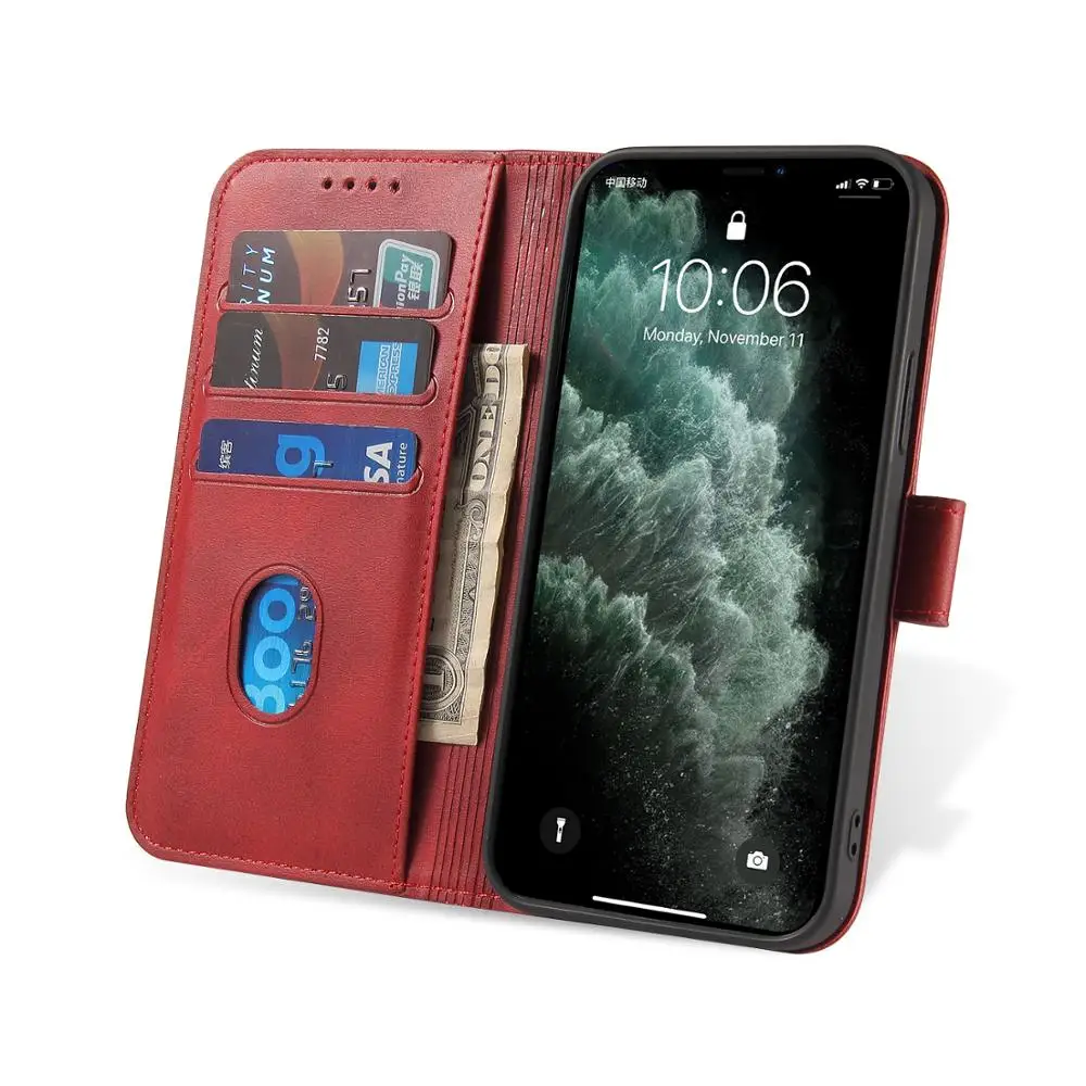 

Luxury Flip Leather Wallet Card Holder Phone Case Cover For iPhone 12 Mini 12 Pro Max 11 Pro Max X XS Max XR SE 7 Plus 8 6S 5S