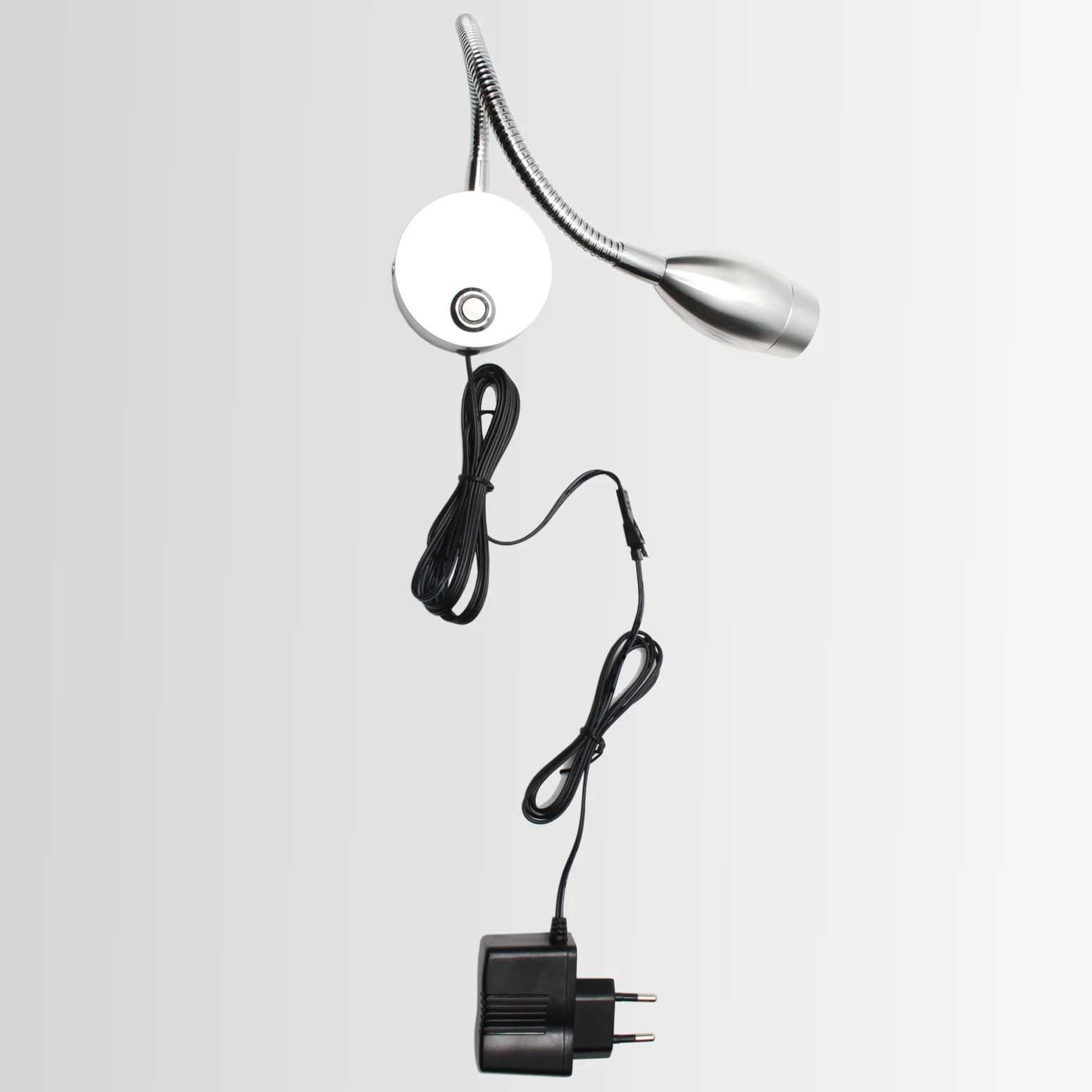 

led table lamp reading bedroom lighting 1-3w with plug and switch flexible