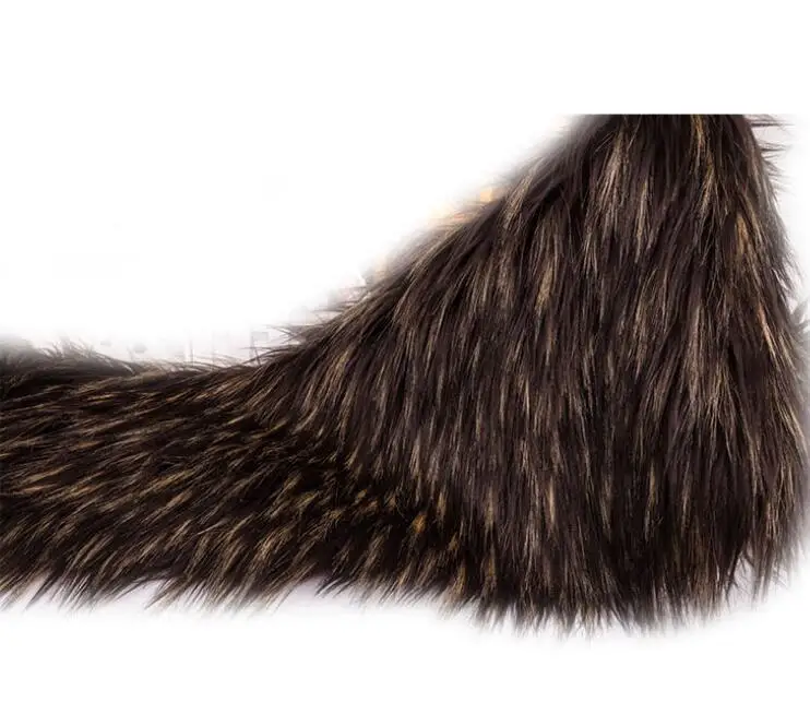 5 см длинный ворс искусственный мех жаккард плюш Ткань Топ окрашенный меланжевый